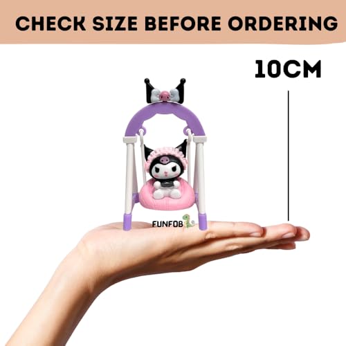 Image of FUNFOB Kuromi Action Figure Height-10cm Collectible for Fans PVC Multicolour | Kurom Swing - Phone