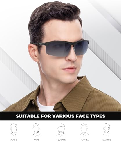 Image of ANYLUV Polarized Sunglasses for Men Carbon Fiber Sunglasses with UV400 Protection for Fishing Driving Gift