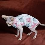 Sphynx Cat Clothes Vest Hairless Cat T-Shirts Pet Kitten Clothes Kitten Shirts Vest Cats & Small Dogs Apparel (Easter Bunny, Medium) - Image 4