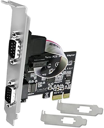 2 Port PCI Express Serial/RS-232/DB9/COM Port Card Adapter with 16C550 UART for Windows CE,XP,Vista,7,8.0,8.1,10(32/64bit) and Linux Systems-PCIE Serial Port Card(PCIE-SE2)