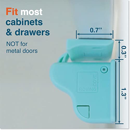 image for RovingCove Ergonomic Magnetic Cabinet Baby Locks 8-pk, Child Proof Dra