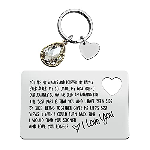 Valentines Gifts for Men Engraved Wallet Insert Card for Boyfriend Husband Wedding Anniversary Card Gifts Christmas Fathers Day Birthday Gifts I Love You Gifts for Him Fiance