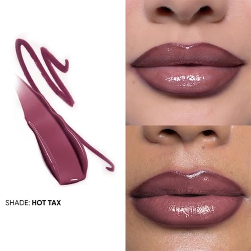 Image of Flossy Cosmetics The Fine Line Plumping Lip-Duo - Hot Tax | Lip Liner & Lip Oil for Fuller Looking Lips | Long-Lasting Lip Contour, Hydrating Glossy Finish | Vegan & Cruelty-Free, 4g