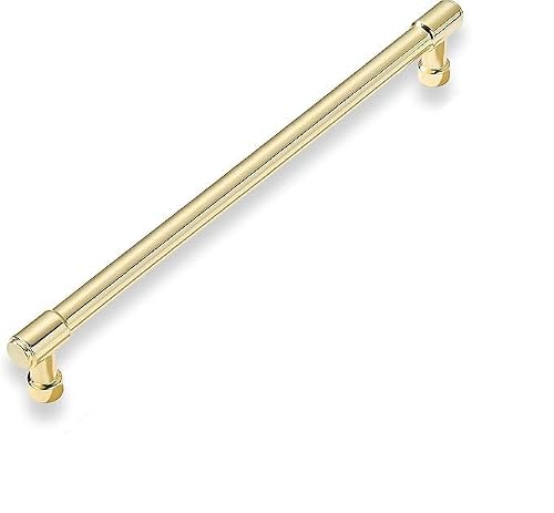 khtumeware | Appliance Handle Pull | Polished Brass | 18 in (457 mm) Center-to-Center Polished Gold Drawer Pull | 1 Pack| Kitchen and Bathroom Cabinet Hardware | Furniture Hardware