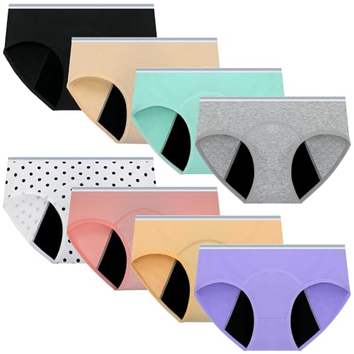 Teen Girls Period Underwear Leakproof Panties Menstrual Panty Cotton Kids Protective Briefs
