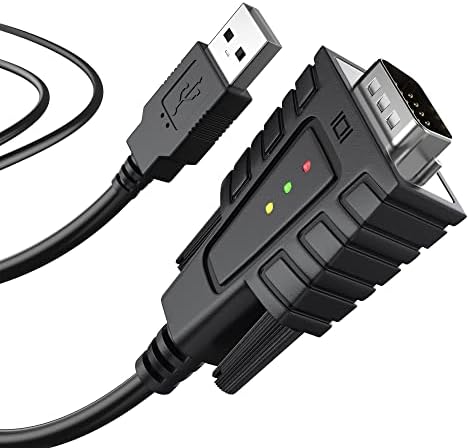 DriverGenius USB232A-B | Adapter USB na RS-232 Szeregowy DB9 COM Port z 3 x LEDs