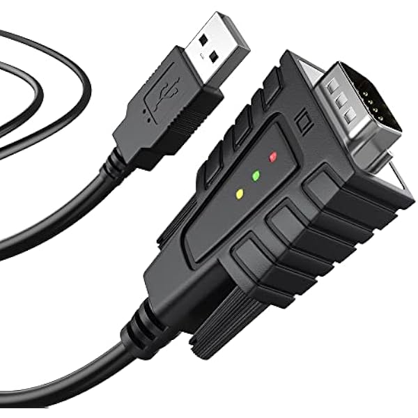 DriverGenius SerialEdgeX Serie | Adapter USB do RS232 (DB9) – 1 Port, 3 Diody LED (TX, RX, PWR), Kompatybilny z Windows 11 i macOS 15, Do Zastosowań Serwisowych, Przemysłowych i Programistycznych