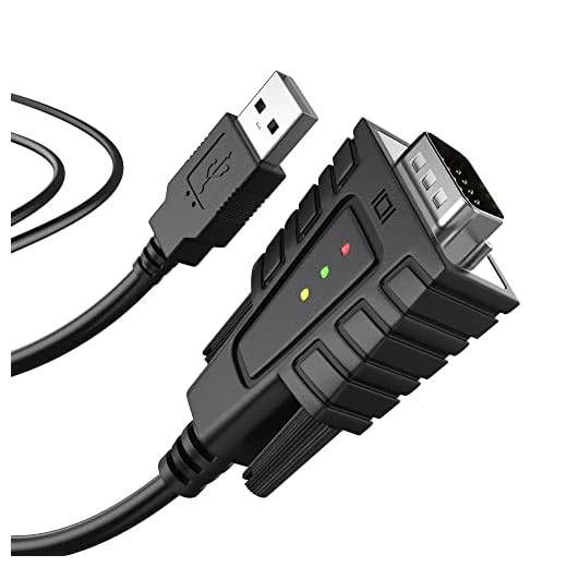 DriverGenius USB232A-B | USB till Seriell RS232-Kabeladapter med 3 x LED