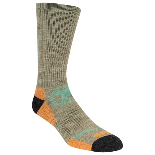 Jeep womens Wool Blend Logo Crew Socks - 1 Pair Pack - Moisture Wicking and Breathable Mesh Zones