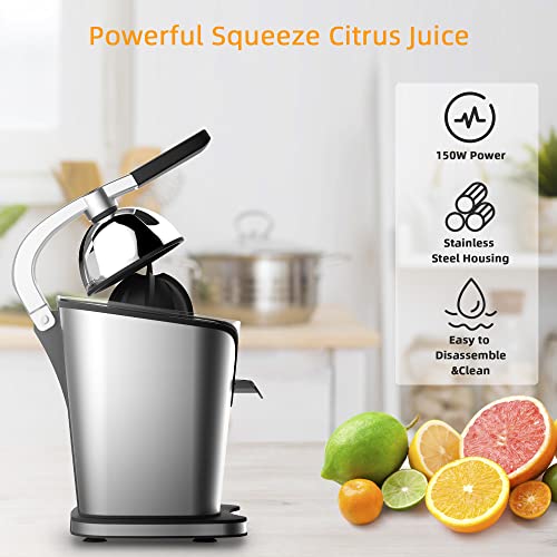 Healnitor 150W Electric Citrus Juicer with Dual Cones — view 6