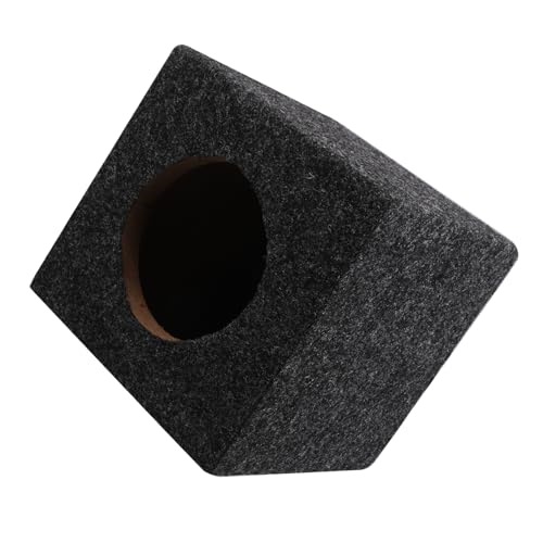 Hohopeti Caisson de Basses en Bois Carré 5 Pouces, Boîte de Haut-Parleur pour Voiture, Compatible Camion, Installation Rapide, Usage Audio Automobile