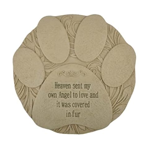 MeritMode Cat and Dog Memorial Stepping Stone, in Memory of Stepping Stone (10" inch) - Use for A Decorative Wall Hanging to Remember A Beloved Pet Cover