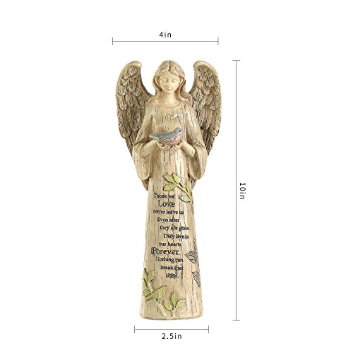 Ivy Home Memorial Angel Figurine Garden Angel Statues With Bird Garden Statuary Decoration For Garden, Yard, Patio #TOP6