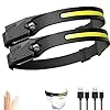 Lumi Light Led Headband, 230 Degree Wide Beam Lumilight LED Headlamp, Lightweight Waterproof Rechargeable Head Torch for Outdoor Activities (2PCS)