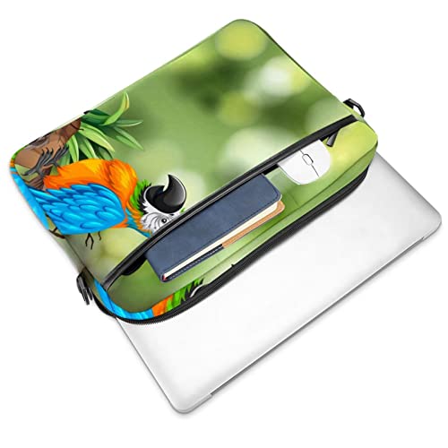 Funda maletín de loro para portátil 13 a 14.5 pulgadas con asa y correa bandolera 2