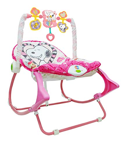 Snoopy - Cadeira De Balanço Rosa Pura Diversão Multicolorido