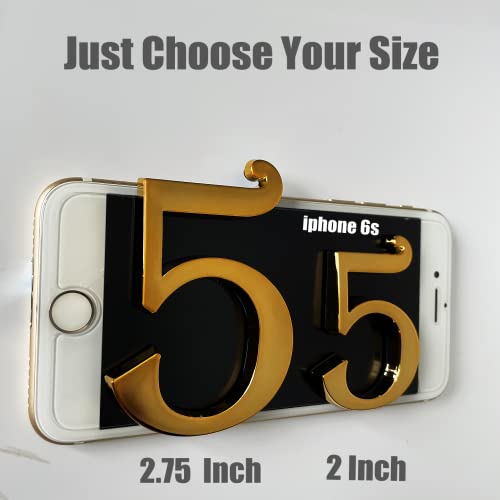 Self Adhesive Gold Mailbox Numbers, 2-3/4 Inch House Door Numbers For Aprtment Office Home Room Or Outside Business Decorative Project (2.75" - Set Of 20, Gold) #TOP6