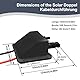 Solar Dachdurchführung, Kabeldurchführung mit 6mm² 1m UV-beständige Verlängerungskabel und IP68 Wasserdichtes Solar Stecker für RV/Wohnmobile/Boote/Camper(Schwarz,1m/3.28ft)
