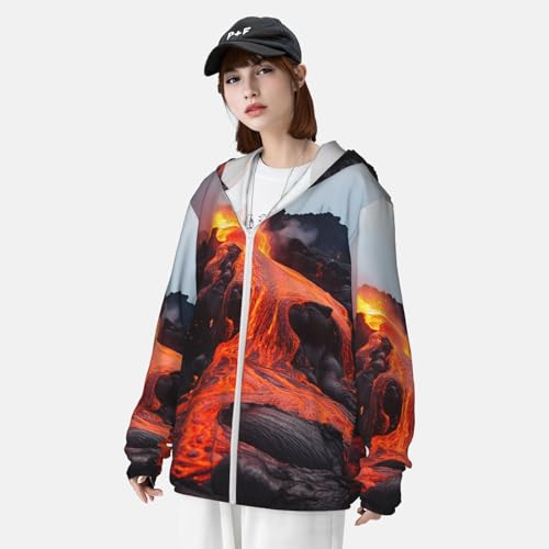 Chaqueta para hombre con protección solar UPF 50+ roja miniatura 4