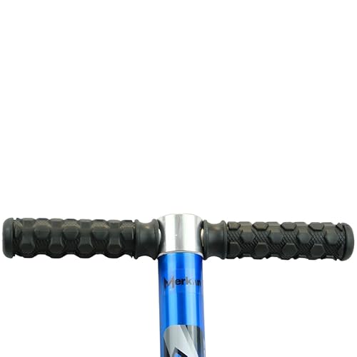 Merkan Pogo Stick, Springspringstange, Gummigriffe, Kinder, Gewicht bis 70 kg (Blau)