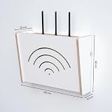 MOE UHANE Szafka na router – pudełko do przechowywania routera – ukrywanie routera – pudełko na router – pudełko ścienne – pudełka ścienne – regał WLAN – szafka WiFi – Made in EU