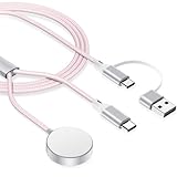 imodomio Schnell Ladekabel für Apple Watch 10 1.2M Charging Kabel für iphone 17/16/15,Tragbar ladestation für Apple Watch ultra 2