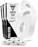 PULLUP & DIP Tape Resistente, 9 Rollos (90m) Esparadrapo Deportivo, Vendaje Deportivo Respetuoso Con la piel, Venda Deportiva para Musculación, Bjj, Balonmano, Escalada, Porteros (Blanco)