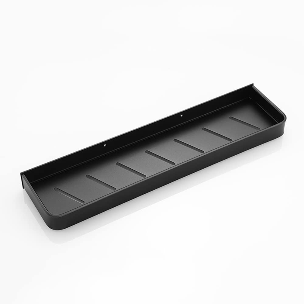 Półki łazienkowe, Uchwyt do przechowywania Półka na kosmetyki łazienkowe Rama lustra hotelowa BlackSpace Aluminiowa matowa łazienka(23CM)