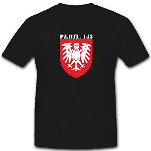 Panzerbataillon 143 T-shirt Wappen 3979 Pzbtl noir en taille XXXX-Large