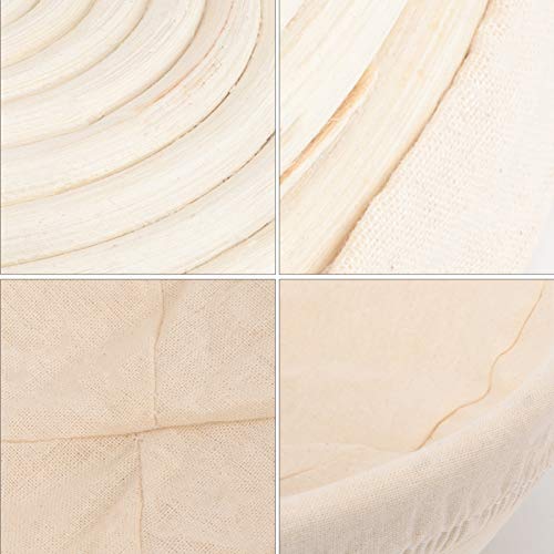 Luxshiny Pão Banneton Rattan Rattan Doughing Cesta Pão Fazendo Pão De Pão De Pão De Pão De Pão Com F