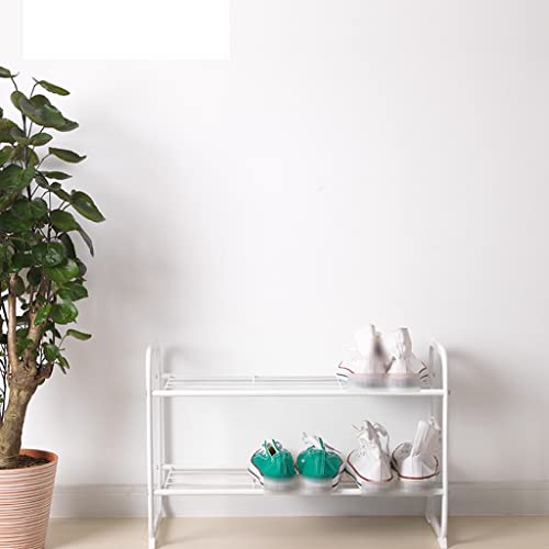Rack de rangement pour chaussures d'entrée empilable à 2 niveaux robuste