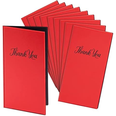 Juvale Red Guest Check Presenters Cover