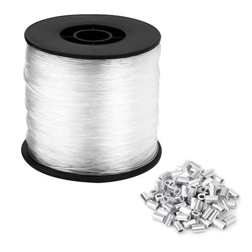 BUCOMTU 0,8 mm x 200 m Fil de pêche Transparent Ultra...