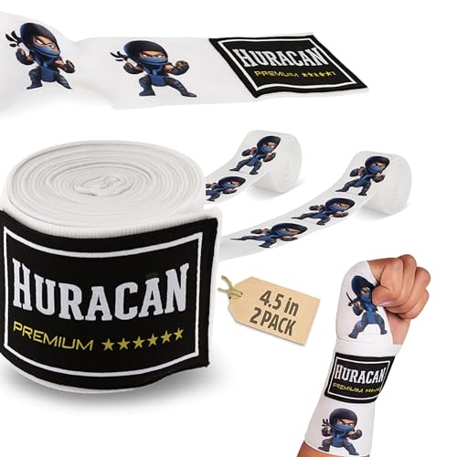 HURACAN PREMIUM Boxing Hand Wraps, 180 Inches Long, 2-Pack, Perfect for Boxing, MMA, Kickboxing (Blue SUB)