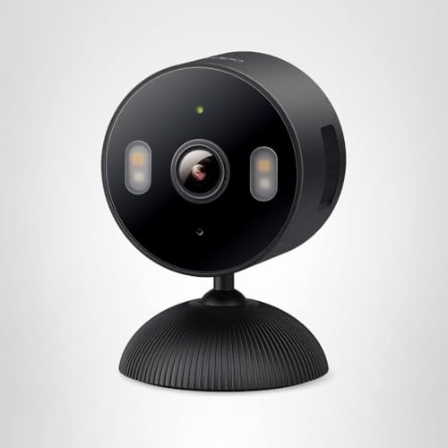 Tapo 1080p Indoor/Outdoor Security Camera - Free Person/Motion/Baby Cry Detection, Color Night Vision, IP65 Weatherproof, SD/Cloud Storage, Works w/Alexa & Google Home HybridCam, Black