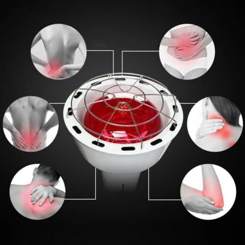 Miniatura 6 de awolsrgiop 275W Floor Stand Infrared Therapy Heat Lamp Health Pain Relief Physiotherap Lamp for Body or Pain with Stand Therapy Device, Gift for