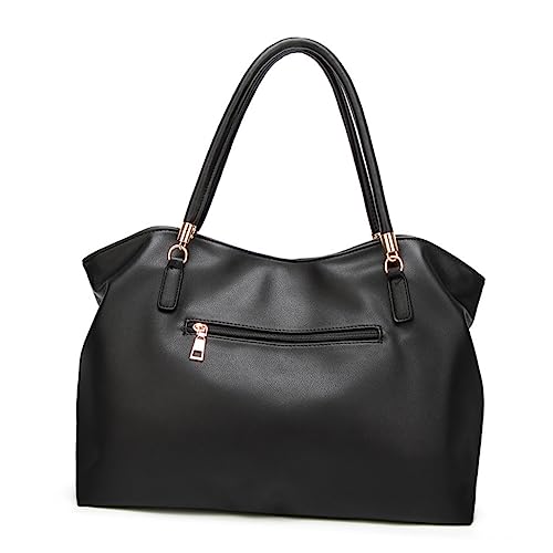 WOFASHPURET Bolso De Hombro Bolsa De Almacenamiento De Las Mujeres Bolso De Mujer Pu Bolsa De Mujer Bolso De Mano Black