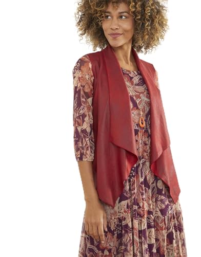 Gilet en suédine uni longueur standard pour affiner la silhouette