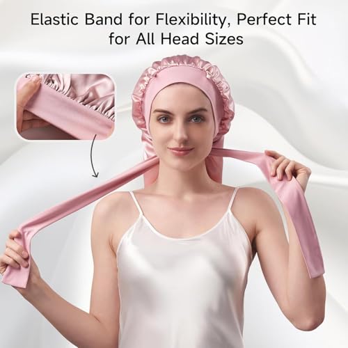 Bonnet de nuit doux pour éliminer les nœuds des cheveux bouclés au réveil - 4