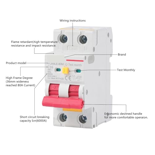 Disjoncteur différentiel 2P 230V 30mA 32A YCB6HLN-63 PLUS - 2