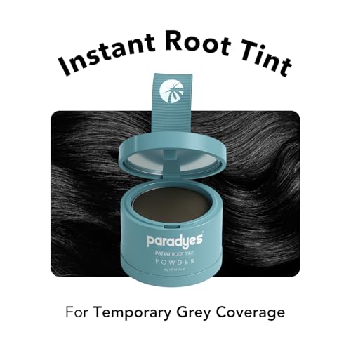 Image of Paradyes Cover Up Powder Natural Black Instant Root Tint | Covers Grey Roots & Bald Spots Instantly for Women & Men | Long-Lasting | Matte Finish | Easy Application | 4gm