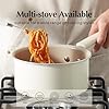 Redchef Ceramic Nonstick Saucepan with Lid, 1.5QT Small Cooking Pot, Non Toxic Sauce Pans for Kitchen, Cool Handle PFAS Free Compatible with All Cooktops, White #5