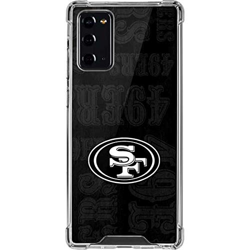 SkinitClear Phone Case Compatible with Samsung Galaxy Note 20 5G - Officially Licensed NFL San Franciso 49ers Black & White Design