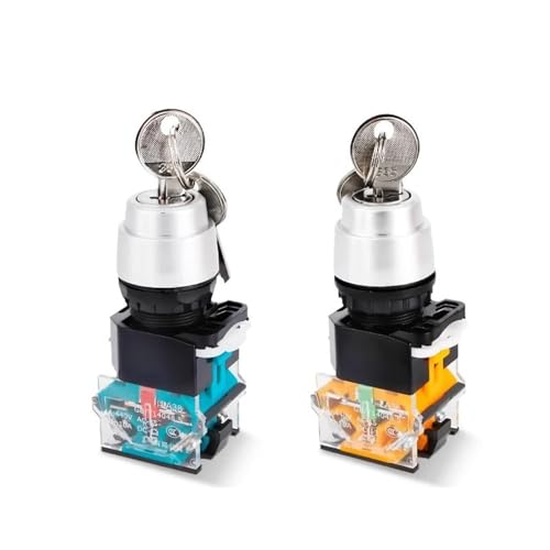 Interrupteur rotatif LA38-11Y2 deux positions 22 mm pour armoire électrique industrielle