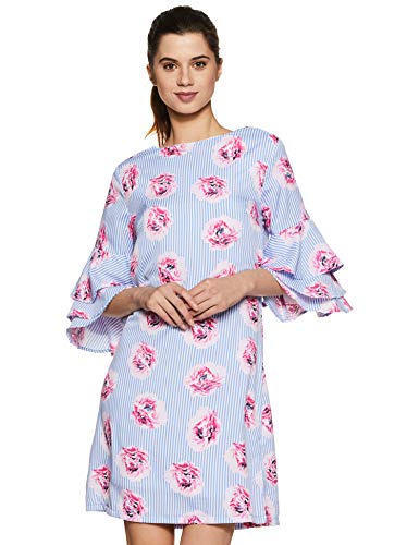 Image of Harpa Round Neck Printed Dress