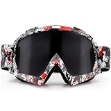 SPOSUNE Motorcycle Goggles, ATV Dirt Bike Off Road Racing MX Riding Goggle Anti-Scratch Dustproof Bendable UV400 Eyewear Padded Soft Thick Foam,Adjustable Strap Adults' Cycling Motocross