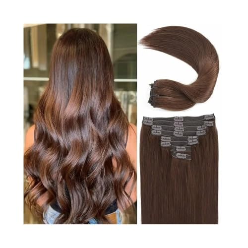 Extensiones de cabello Remy suaves y sedosas con clip para más volumen