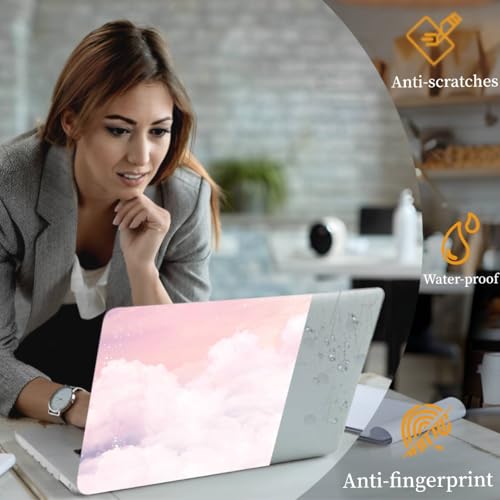 Funda MacBook Pro 15 A1398 rígida con protector de teclado nube rosa 2