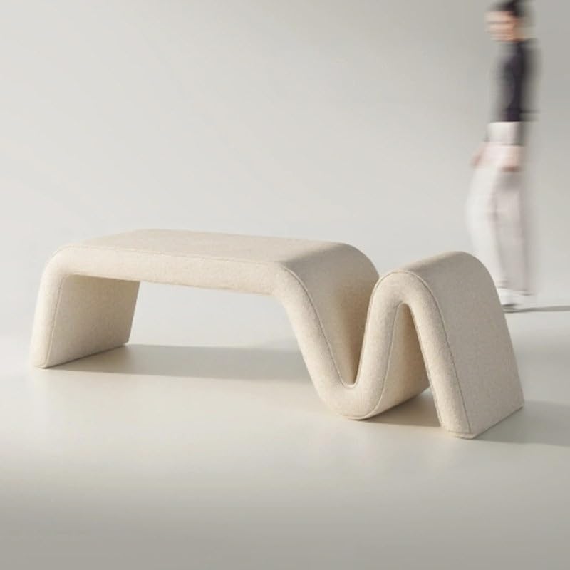 Banqueta para Calzar Banco tapizado en Forma de Arte