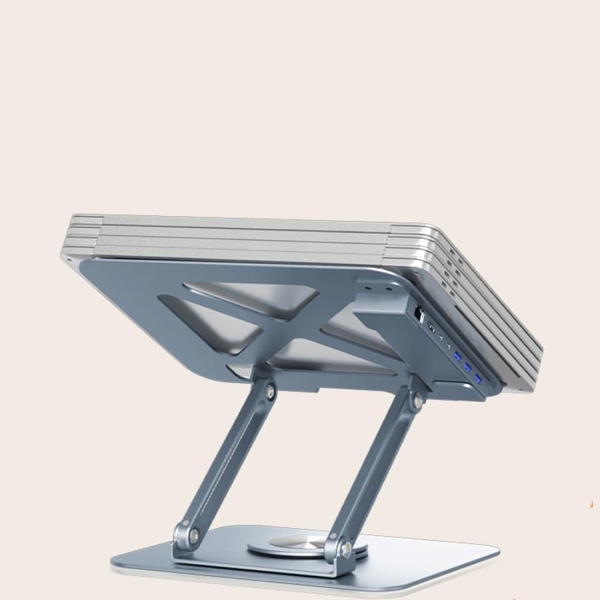 Support ordinateur portable rotatif 360 ventilé avec station extension USB